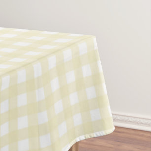 F & L Yellow Gingham Tablecloth
