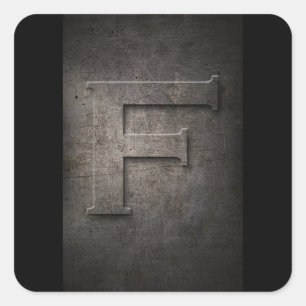 F Metal Monogram Stickers