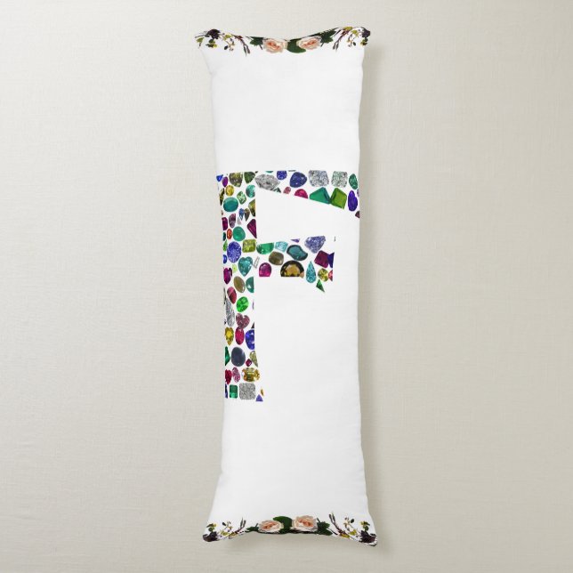F Monogram Body Pillow (Front Vertical)
