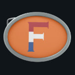 F Monogram overlaid on NLD Flag on or bbcnt Belt Buckle<br><div class="desc">F Monogram overlaid on The Netherlands Flag on orange belt buckle

Design © Trinkets and Things 2022 - AHP Design. All Rights Reserved.</div>