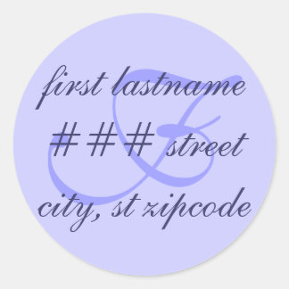 "F" monogram return address label - personalize