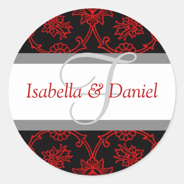 F Monograms For Wedding Invitation Seals (Front)