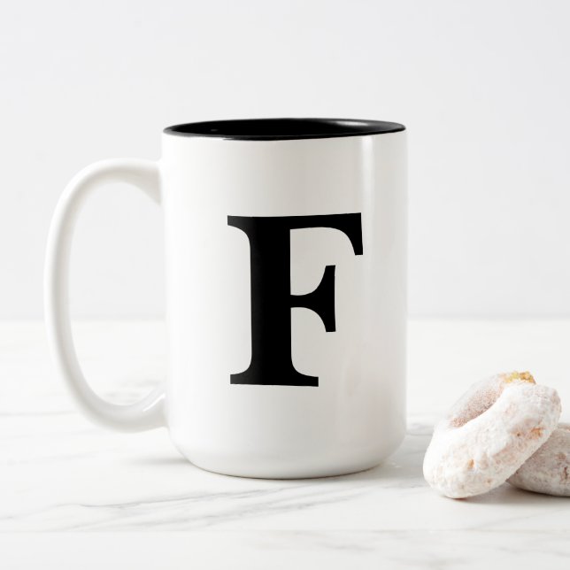 "F" mug (With Donut)