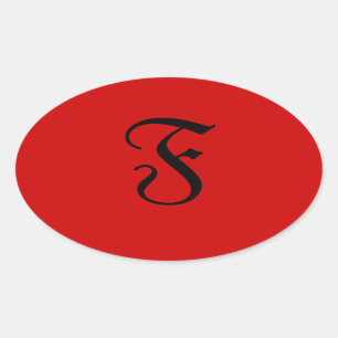 F OVAL STICKER