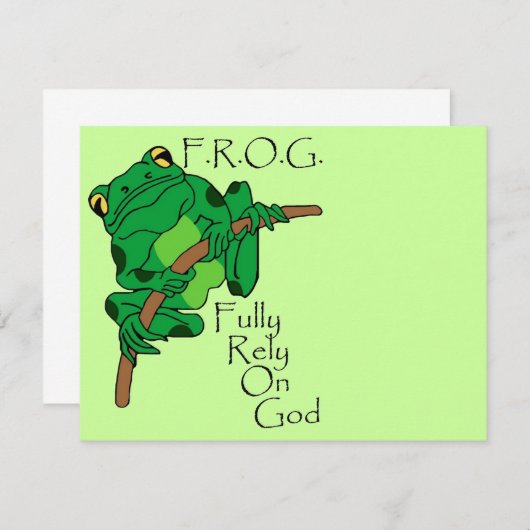 F.R.O.G. Fully Rely On God #1 (Front/Back)