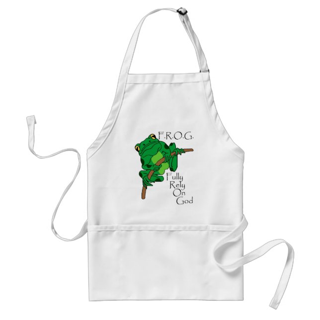 F.R.O.G. Fully Rely On God #1 Adult Apron (Front)