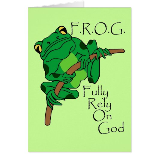 F.R.O.G. Fully Rely On God #1 Cards (Front)