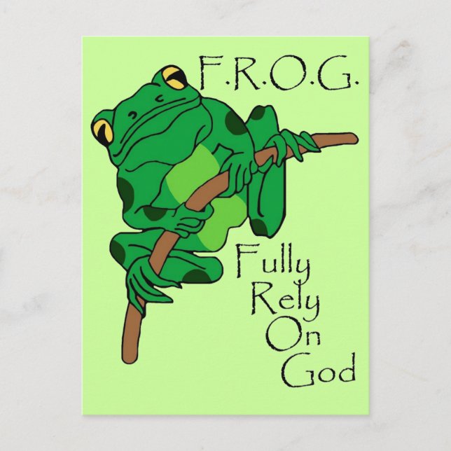 F.R.O.G. Fully Rely On God #1 Postcard (Front)