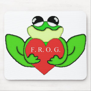 F.R.O.G.I.E. FULLY RELY ON GOD IN EVERTHING MOUSE PAD