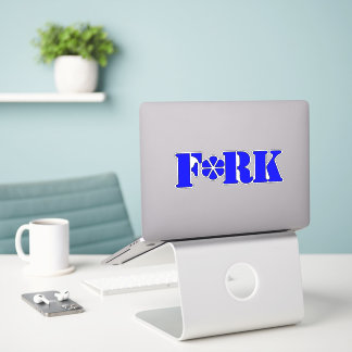 F*RK - Playful Censored Fork Design No 3 Sticker