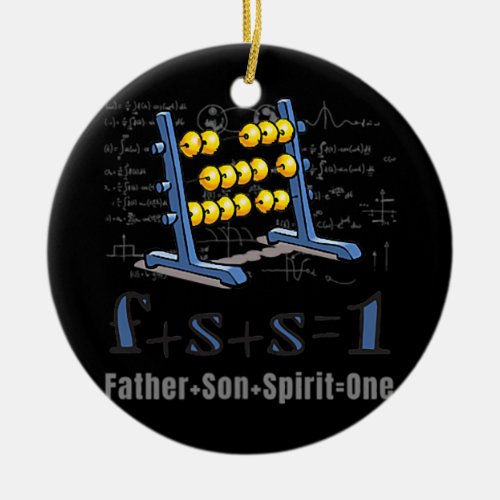 fss1 Father Son Spirit One God Holy Math Ceramic Ornament