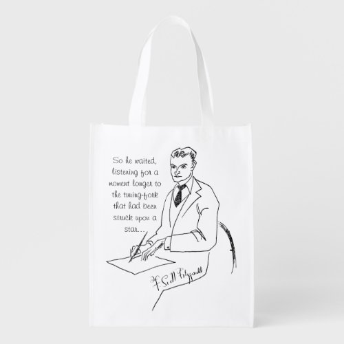 F Scott Fitzgerald Grocery Bag
