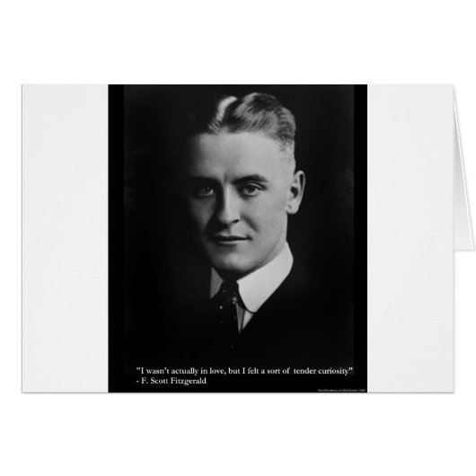 F Scott Fitzgerald Tender Curiosity Gifts & Tees (Front Horizontal)