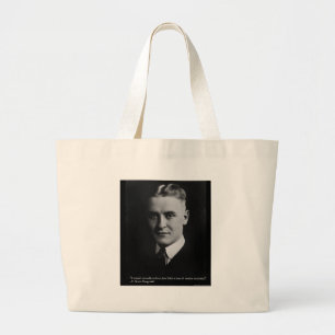 F Scott Fitzgerald Tender Curiosity Gifts & Tees Large Tote Bag