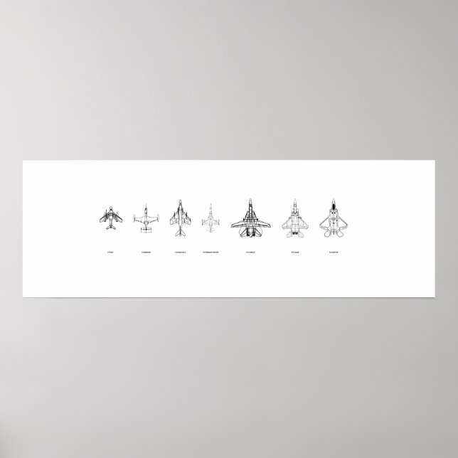 F-Series Fighter Outlines Poster (Front)