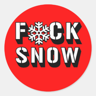F SNOW CLASSIC ROUND STICKER