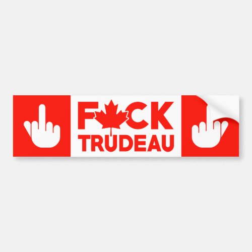 F Trudeau Canadian truckers freedom convoy Truck Bumper Sticker