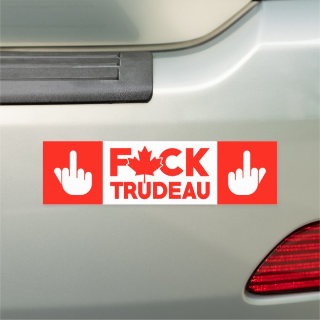 F Trudeau Canadian truckers freedom convoy Truck C Car Magnet (In Situ)