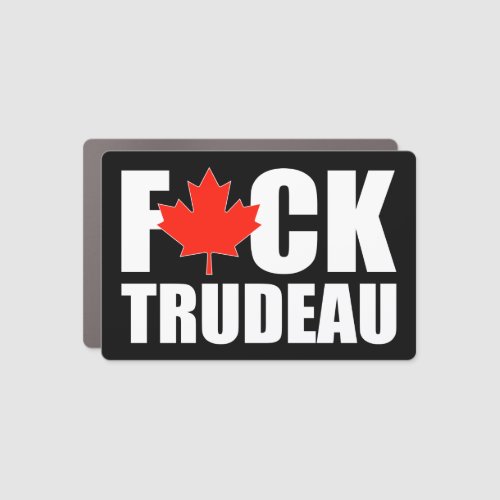 F Trudeau funny Canadian truckers convoy  Car Magn Car Magnet