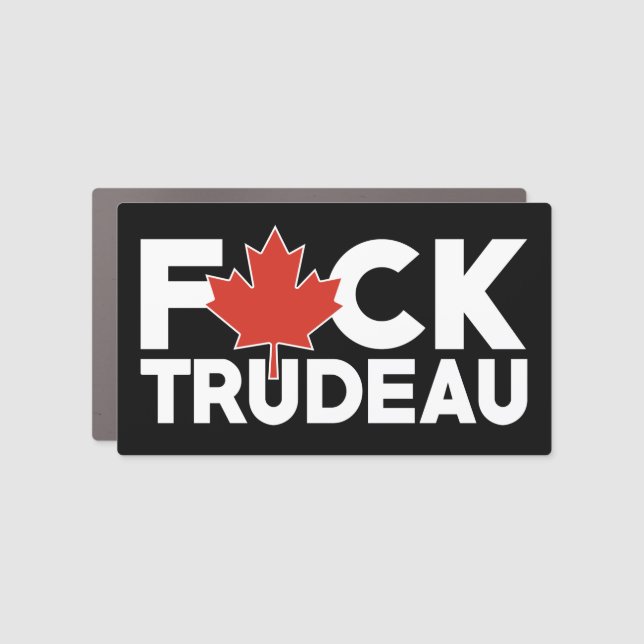 F Trudeau funny Canadian truckers convoy  Car Magnet (Front)