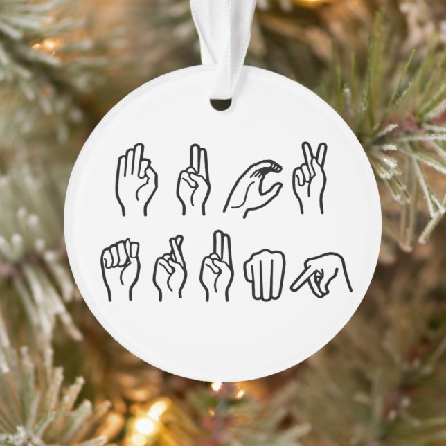 F TRUMP (SIGN LANGUAGE) ORNAMENT (Tree)