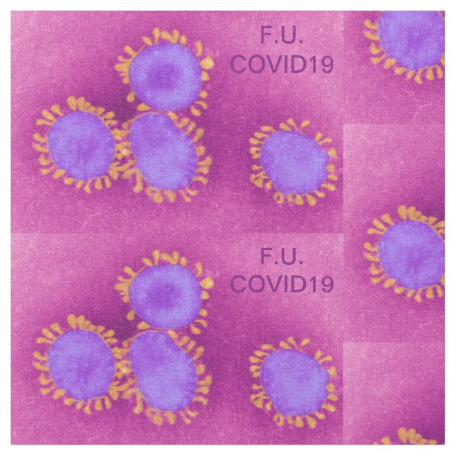 F.U.COVID19 Pink Fabric (Close Up)