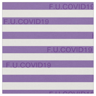 F.U.COVID19 Purple Stripes Fabric
