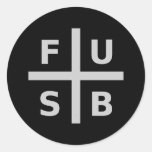 F.U.S.B.  CLASSIC ROUND STICKER