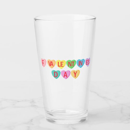 F VALENTINES DAY _ Candy Hearts Banner Glass