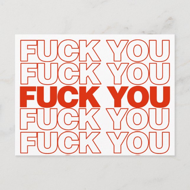 F You parody Postcard (Front)