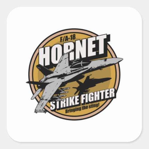 FA_18 Hornet Classic  Square Sticker