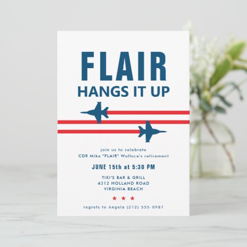 FA-18E Super Hornet Fighter Jet Party Invitation