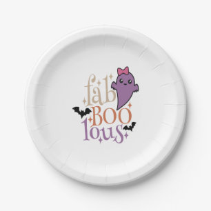 Fa BOO Lous Fa BOO Lous Halloween Ghost Paper Plates