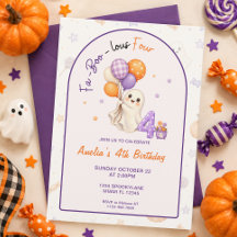 Fa-Boo-Lous Four Halloween 4th Birthday