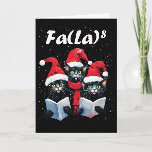 Fa La 8 Cats Singing Christmas Carols Cat Lover Card