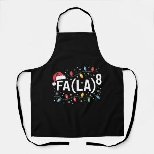 FA (LA)8 Funny Christmas Santa Fa La Math Teacher  Apron