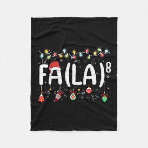 Fa (la)8 Funny Christmas Santa Fa La Math Teacher Fleece Blanket