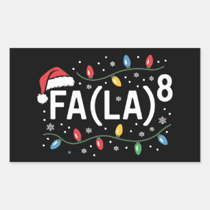 FA (LA)8 Funny Christmas Santa Fa La Math Teacher  Rectangular Sticker