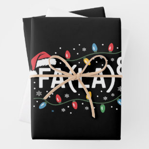 FA (LA)8 Funny Christmas Santa Fa La Math Teacher Wrapping Paper Sheets