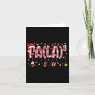 Fa (la)8 Funny Christmas Santa Fa La Math Teachers Card