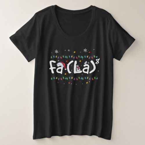 FA LA8 Funny Christmas T Shirt Santa Fa La Math