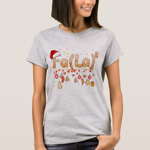 FA LA Funny Christmas Santa Fa La Math Present  T_Shirt