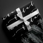 FA LA LA Black & White Calligraphy Christmas Carol Wrapping Paper Sheets<br><div class="desc">Celebrate the magical and festive holiday season with our custom holiday wrapping paper sheets. Our modern black and white minimalistic holiday designs feature a bold black and white modern calligraphy script "fa la" (Background colour can be changed to suit your needs) All designs are original artwork by Moodthology Papery.</div>