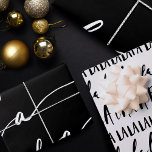 FA LA LA Black & White Chic Script Christmas Carol Wrapping Paper Sheets<br><div class="desc">Celebrate the magical and festive holiday season with our custom holiday wrapping paper sheets. Our modern black and white minimalistic holiday designs feature a bold typographic design "Fa La La" with a different script and san serif fonts to create this modern Christmas pattern wrapping paper. Two wrapping sheets featuring a...</div>
