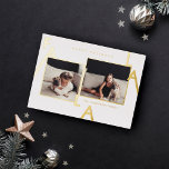 Fa La La Bold Letters Minimalist Modern 2 Photo Foil Holiday Card<br><div class="desc">FA LA LA oh what a wonderful time of the year! Send some holiday cheer to friends and family with our modern fa la la foil holiday card. Simple minimal modern design with two photos boldly displayed in the middle with simple bold Fa La La letters framing the two photos....</div>