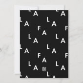 Fa La La Bold Letters Minimalist Modern Photo Holiday Card (Back)