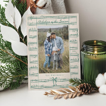 Fa La La Bow Vintage Sheet Music Photo Christmas