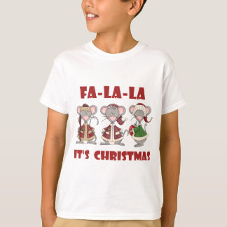 Fa La La Christmas Mice Holidays T-Shirt