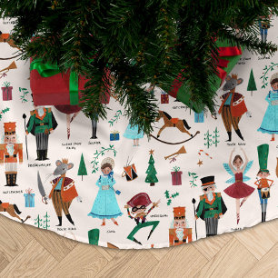 Fa La La Christmas Nutcracker Ballet Dancer Brushed Polyester Tree Skirt