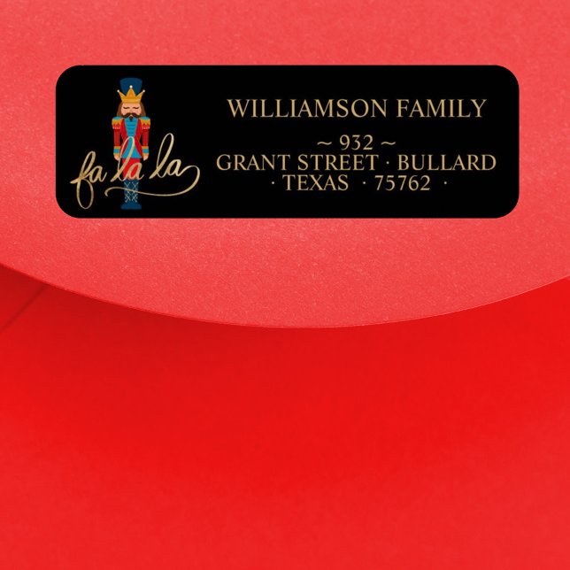 Fa La La Christmas Nutcracker Family Address Label (Creator Uploaded)